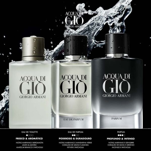 Acqua Di Giò Giorgio Armani Perfume Masculino Eau de Toilette - 100ml - Imagem 6